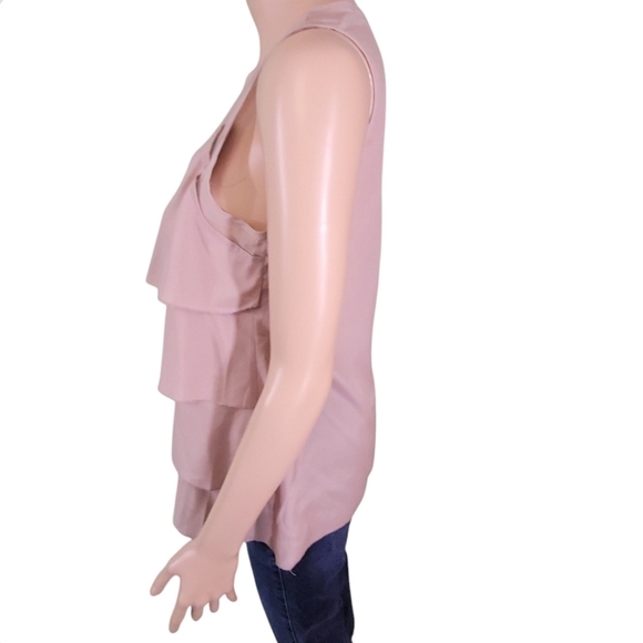 Papaya Tiered Ruffle Sleeveless Blouse Top - Picture 4 of 10